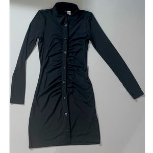 Black button down dress